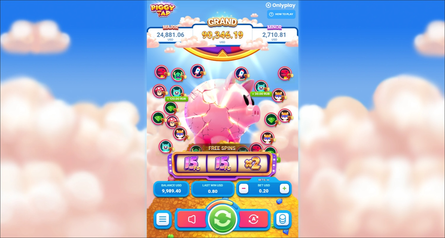 Free Spins Piggy Tap Bonus